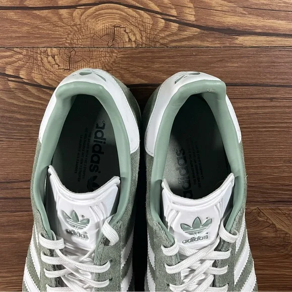 adidas Gazelle Green and White Sneakers - Picture 9 of 12